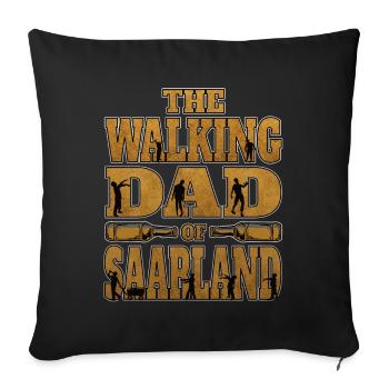 Saarland The walking Dad of Saarland - Sofa pillowcase 17,3'' x 17,3'' (45 x 45 cm) - black - Front
