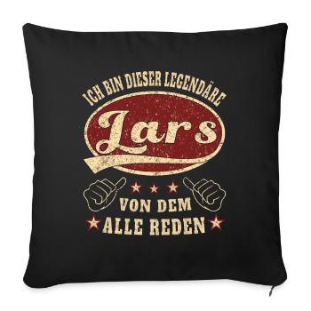 Lars ich bin dieser legendäre Lars Retro - Sofakissenbezug 45 x 45 cm - Schwarz - Vorne