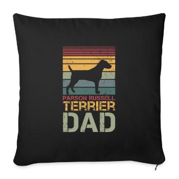Parson Russell terrier Dad - Sofa pillowcase 17,3'' x 17,3'' (45 x 45 cm) - black - Front