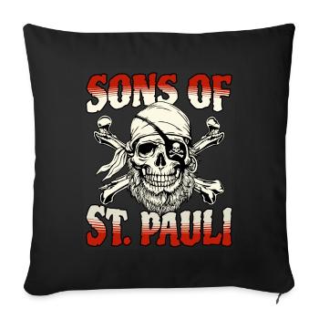 Fils de St. Pauli Hamburg Fanartikel St. Pauli - Housse de coussin décorative 45 x 45 cm - noir - Devant