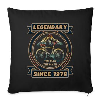 Bicycle 1978 Cycling Road Bike Cyclist Birthday - Sofa pillowcase 17,3'' x 17,3'' (45 x 45 cm) - black - Front
