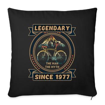 Bicycle 1977 Cycling Road Bike Cyclist Birthday - Sofa pillowcase 17,3'' x 17,3'' (45 x 45 cm) - black - Front