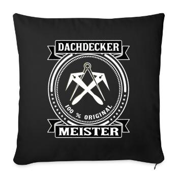 Dachdecker Meister Geschenk Retro - Sofakissenbezug 45 x 45 cm - Schwarz - Vorne
