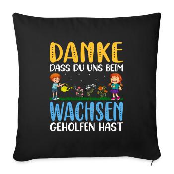 Erzieherin Tagesmutter Kindergarten Geschenk - Sofakissenbezug 45 x 45 cm - Schwarz - Vorne