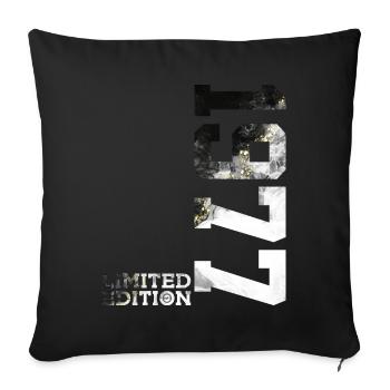49E ANNIVERSAIRE ÉDITION LIMITÉE 1977 - Housse de coussin décorative 45 x 45 cm - noir - Devant
