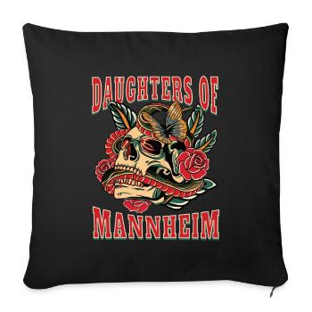 Mannheim Power-Frau daughters of Mannheim - Sofakissenbezug 45 x 45 cm - Schwarz - Vorne