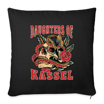 Kassel Power-Frau daughters of Kassel - Sofakissenbezug 45 x 45 cm - Schwarz - Vorne