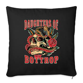 Bottrop Power-Frau daughters of Bottrop - Sofakissenbezug 45 x 45 cm - Schwarz - Vorne
