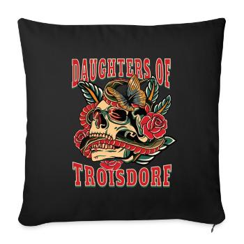 Troisdorf Frau Geschenk daughters of Troisdorf - Sofakissenbezug 45 x 45 cm - Schwarz - Vorne