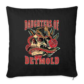 Detmold Frau Geschenk daughters of Detmold Frauen - Sofakissenbezug 45 x 45 cm - Schwarz - Vorne