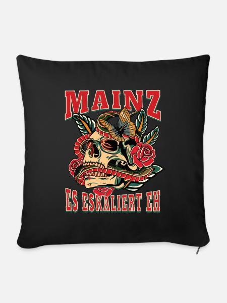 Mainz Frau Geschenk es eskaliert eh Mainz Frauen - Sofakissenbezug 45 x 45 cm - Schwarz
