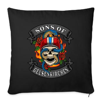 Gelsenkirchen Biker Geschenk sons of Gelsenkirchen - Sofakissenbezug 45 x 45 cm - Schwarz - Vorne
