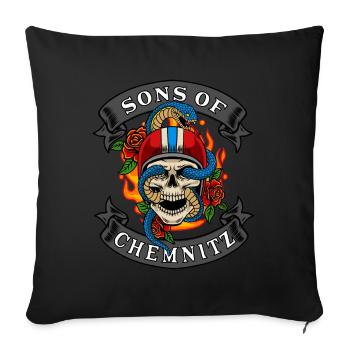 Chemnitz Biker Gift sons of Chemnitz - Sofa pillowcase 17,3'' x 17,3'' (45 x 45 cm) - black - Front