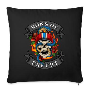 Erfurt Biker Gift sons of Erfurt - Sofa pillowcase 17,3'' x 17,3'' (45 x 45 cm) - black - Front