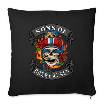 Oberhausen Biker Geschenk sons of Oberhausen - Sofakissenbezug 45 x 45 cm - Schwarz - Vorne