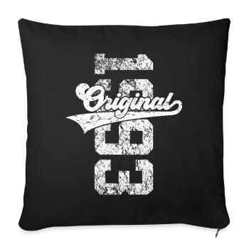 33RD BIRTHDAY ORIGINAL 1993 - Sofa pillowcase 17,3'' x 17,3'' (45 x 45 cm) - black - Front