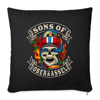 Dusseldorf sons of Oberkassel - Sofa pillowcase 17,3'' x 17,3'' (45 x 45 cm) - black - Front