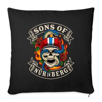 Nuremberg Biker Gift sons of Nuremberg - Sofa pillowcase 17,3'' x 17,3'' (45 x 45 cm) - black - Front