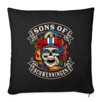 Schwenningen Biker Gift sons of Schwenningen - Sofa pillowcase 17,3'' x 17,3'' (45 x 45 cm) - black - Front