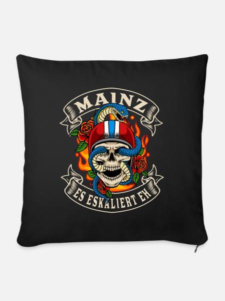 Mainz Biker Geschenk es eskaliert eh Mainz - Sofakissenbezug 45 x 45 cm - Schwarz