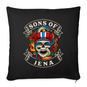 Jena Biker Geschenk sons of Jena Heimat - Sofa pillowcase 17,3'' x 17,3'' (45 x 45 cm) - black - Front