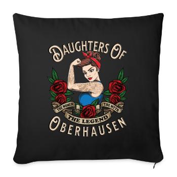 Oberhausen Frau Geschenk daughters of Oberhausen - Sofakissenbezug 45 x 45 cm - Schwarz - Vorne