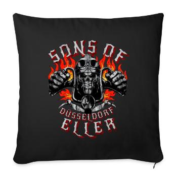 Düsseldorf sons of Eller - Sofakissenbezug 45 x 45 cm - Schwarz - Vorne