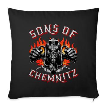 Chemnitz Biker Geschenk sons of Chemnitz - Sofa pillowcase 17,3'' x 17,3'' (45 x 45 cm) - black - Front