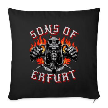 Erfurt Biker Geschenk sons of Erfurt - Sofa pillowcase 17,3'' x 17,3'' (45 x 45 cm) - black - Front
