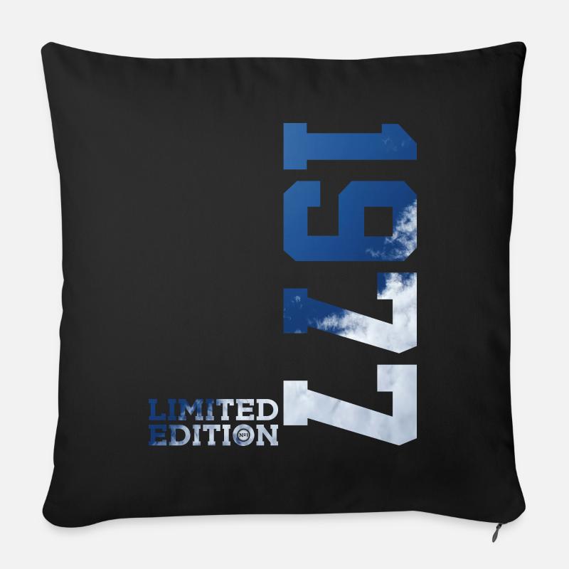 ÉDITION LIMITÉE 49E ANNIVERSAIRE 1977 - Housse de coussin décorative 45 x 45 cm - noir