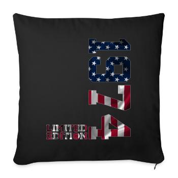 ÉDITION LIMITÉE 1974 USA 52E ANNIVERSAIRE - Housse de coussin décorative 45 x 45 cm - noir - Devant