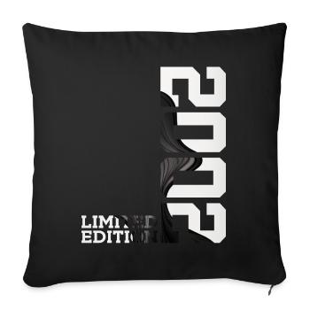 LIMITED EDITION 2002 24TH BIRTHDAY - Sofa pillowcase 17,3'' x 17,3'' (45 x 45 cm) - black - Front