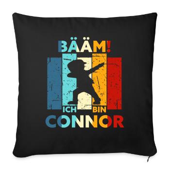 Connor Geschenk Name Vorname Geburtstag - Sofakissenbezug 45 x 45 cm - Schwarz - Vorne