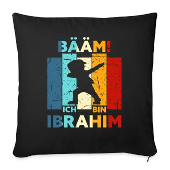 Ibrahim Geschenk Name Vorname Geburtstag - Sofakissenbezug 45 x 45 cm - Schwarz - Vorne