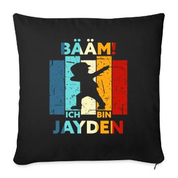 Jayden Geschenk Name Vorname Geburtstag - Sofakissenbezug 45 x 45 cm - Schwarz - Vorne