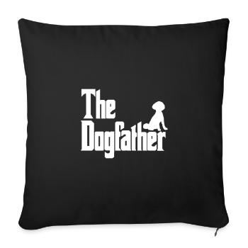 Le caniche Dogfather - Housse de coussin décorative 45 x 45 cm - noir - Devant