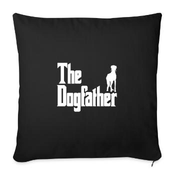 The Dogfather Saluki - Sofa pillowcase 17,3'' x 17,3'' (45 x 45 cm) - black - Front