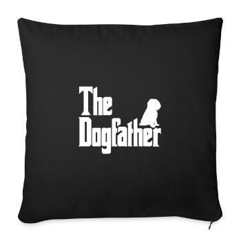 Le Dogfather Collie barbu - Housse de coussin décorative 45 x 45 cm - noir - Devant