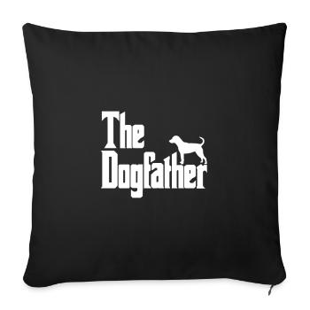 Le Dogfather Patterdale - Housse de coussin décorative 45 x 45 cm - noir - Devant