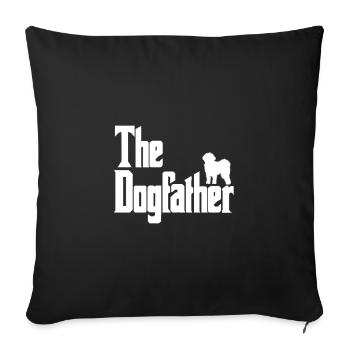 Le Dogfather Schnoodle - Housse de coussin décorative 45 x 45 cm - noir - Devant