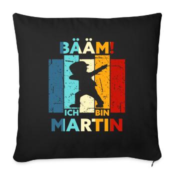 Martin Geschenk Name Vorname Geburtstag - Sofakissenbezug 45 x 45 cm - Schwarz - Vorne