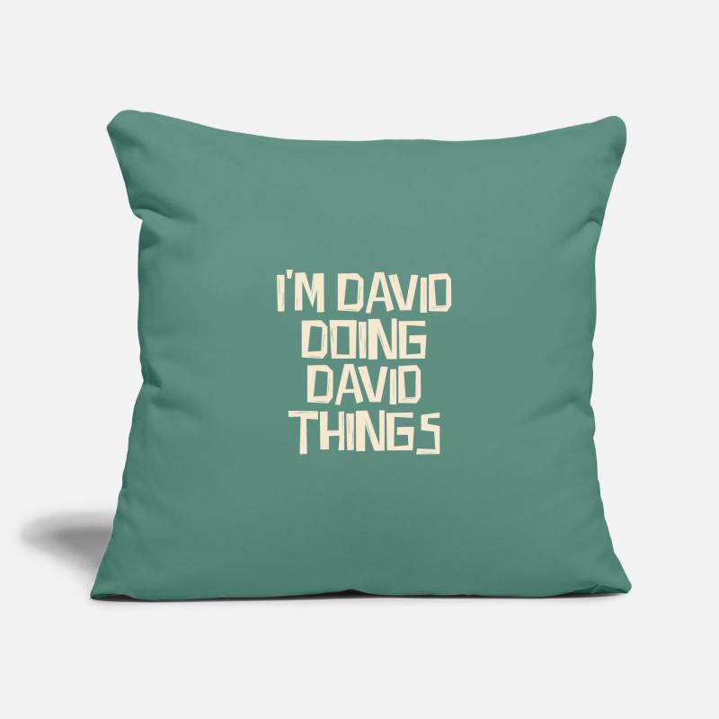 I'm David doing David things Sofa pillowcase 17,3'' x 17,3'' (45 x 45 cm)