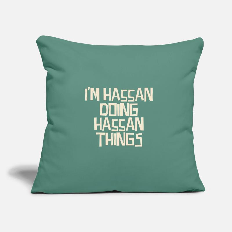 I'm Hassan doing Hassan things Sofa pillowcase 17,3'' x 17,3'' (45 x 45 cm)
