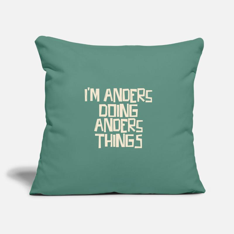 I'm Anders doing Anders things Sofa pillowcase 17,3'' x 17,3'' (45 x 45 cm)