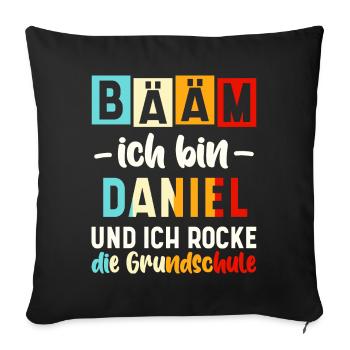 Name Daniel Spruch - Sofakissenbezug 45 x 45 cm - Schwarz - Vorne