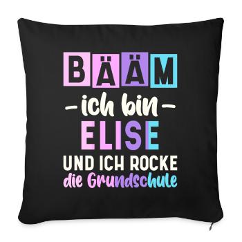 Name Elise Geschenk Grundschule - Sofakissenbezug 45 x 45 cm - Schwarz - Vorne
