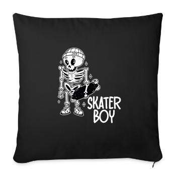 Skater Boy Skateboard Skateboarding Vintage - Housse de coussin décorative 45 x 45 cm - noir - Devant
