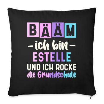 Name Estelle Geschenk Grundschule - Sofakissenbezug 45 x 45 cm - Schwarz - Vorne