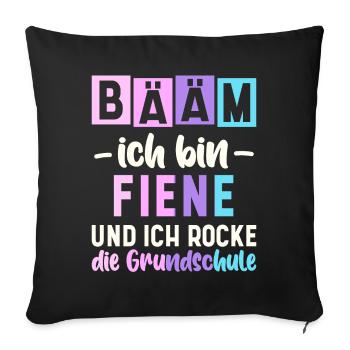 Name Fiene Geschenk Grundschule - Sofakissenbezug 45 x 45 cm - Schwarz - Vorne