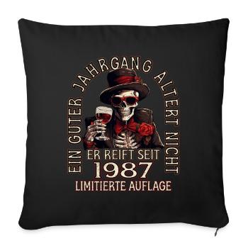 36. Geburtstag 1987 36er Guter Jahrgang - Sofakissenbezug 45 x 45 cm - Schwarz - Vorne